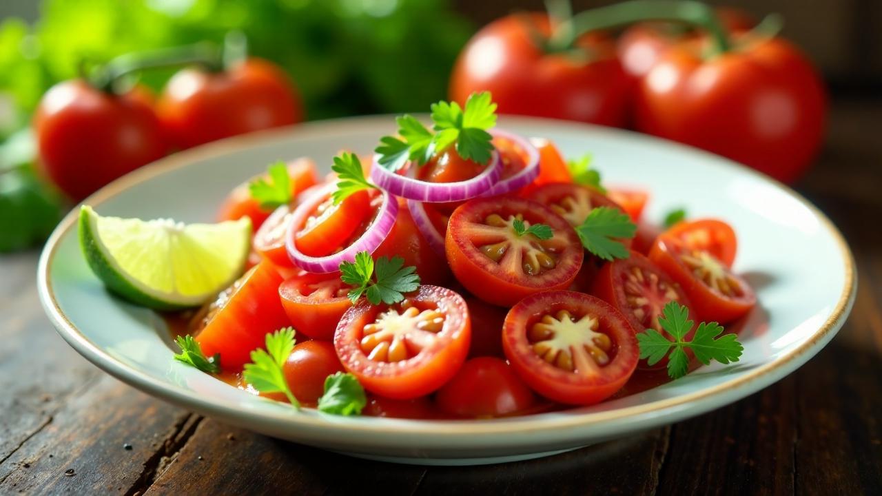 Tomatensalat mit Koriander