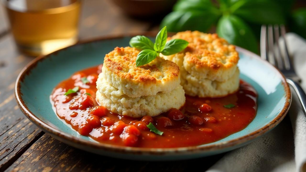 Tomato Gravy over Biscuits