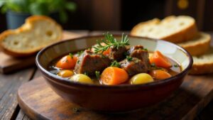 Traditional Welsh Lamb Stew - Traditioneller Walisischer Lamm-Eintopf