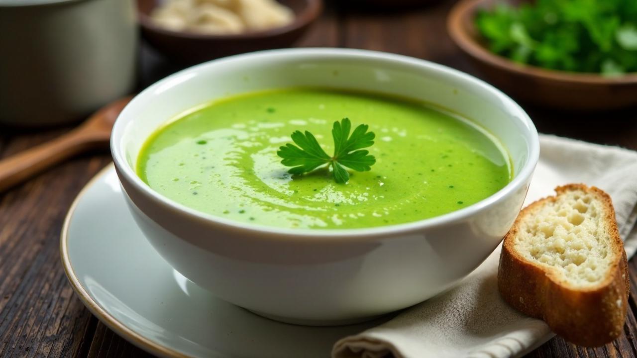 Traditionelle Erbsensuppe