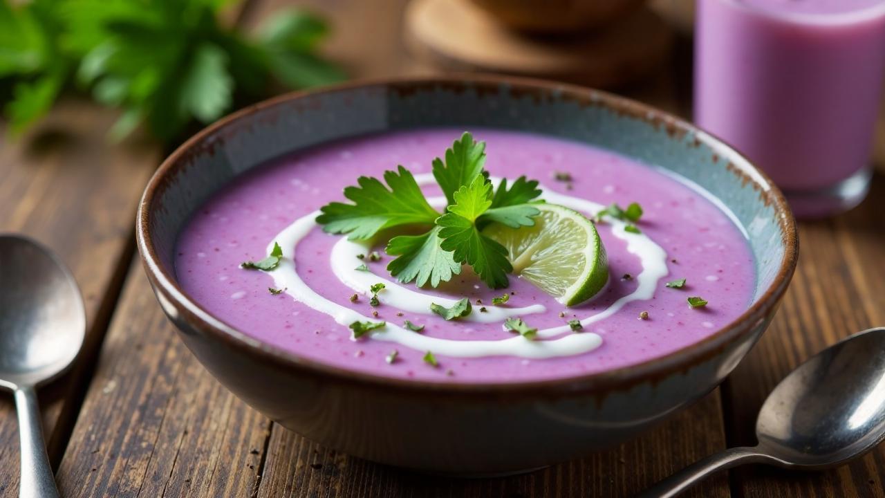 Traditionelle Taro-Root-Suppe