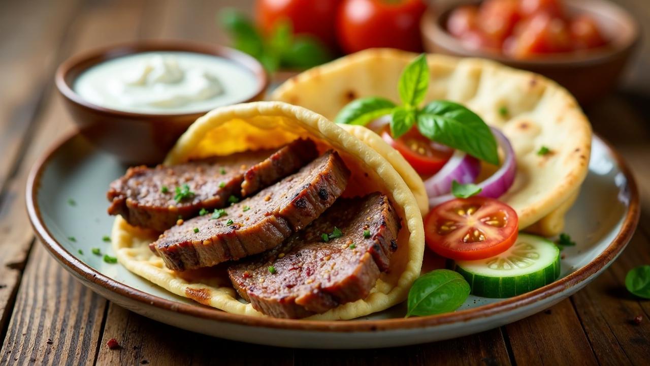 Traditioneller Gyros-teller