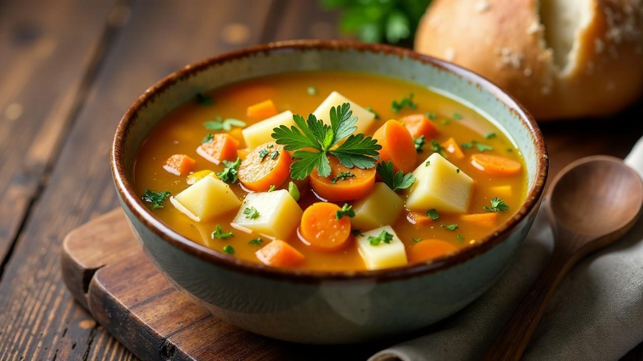 Traditsiooniline Talusupp-Traditionelle Bauerngemüsesuppe