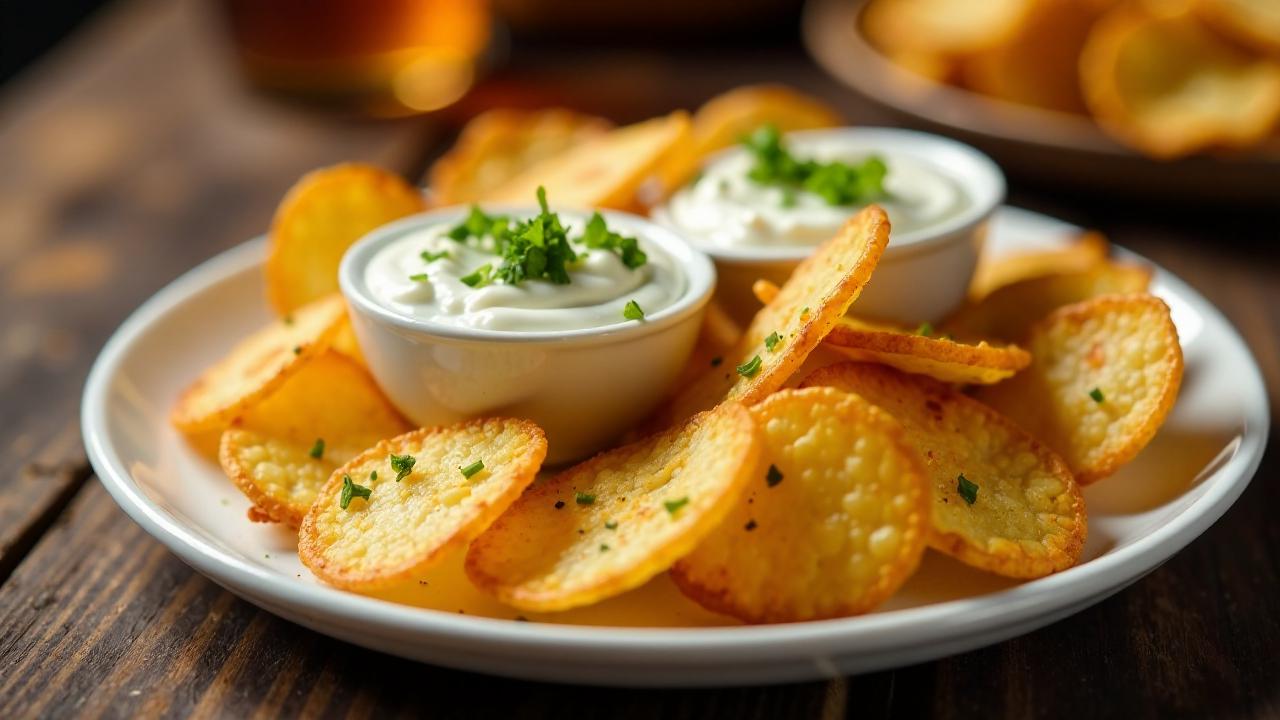 Traškučiai su padažu (Chips mit Dip)