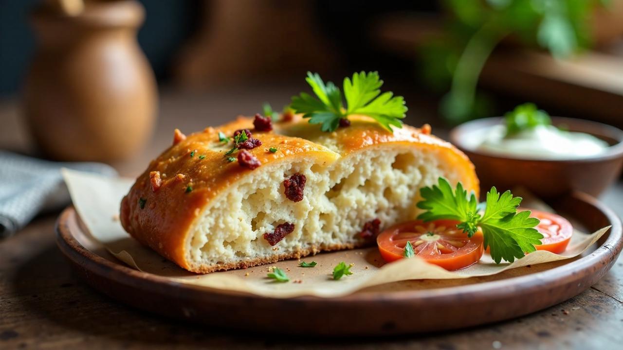 Trockenfleischbrot - Hefegebäck mit Trockenfleisch