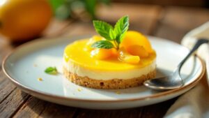 Tropische Sago-Mango-Torte