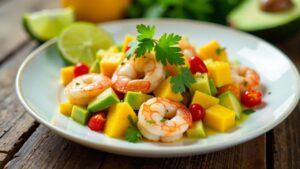 Tropischer Shrimp-Salat