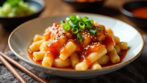 Tteokbokki (Scharfe Reiskuchen)