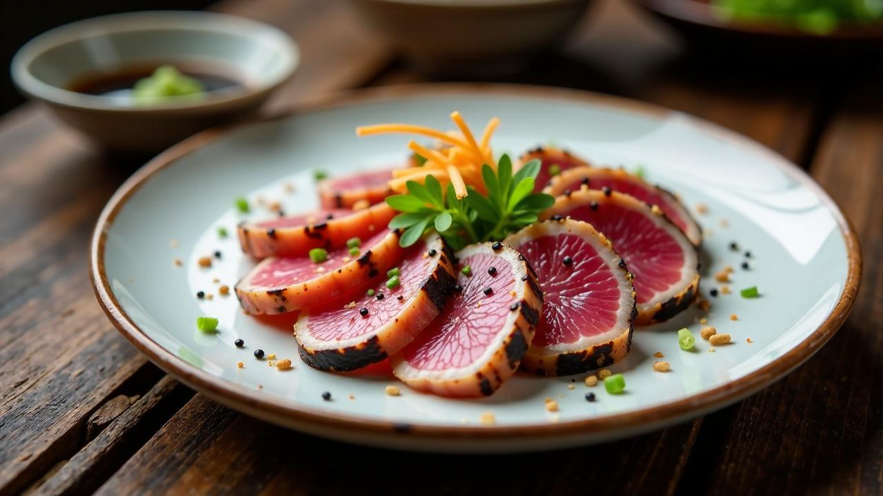 Tuna Tataki (Kurz angebratener Thunfisch)