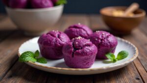 Ube Mochi Muffins