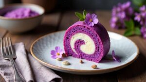 Ube Pianono (Schwammkuchenrolle)