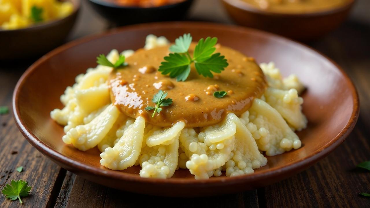 Ugali mit Erdnusssoße