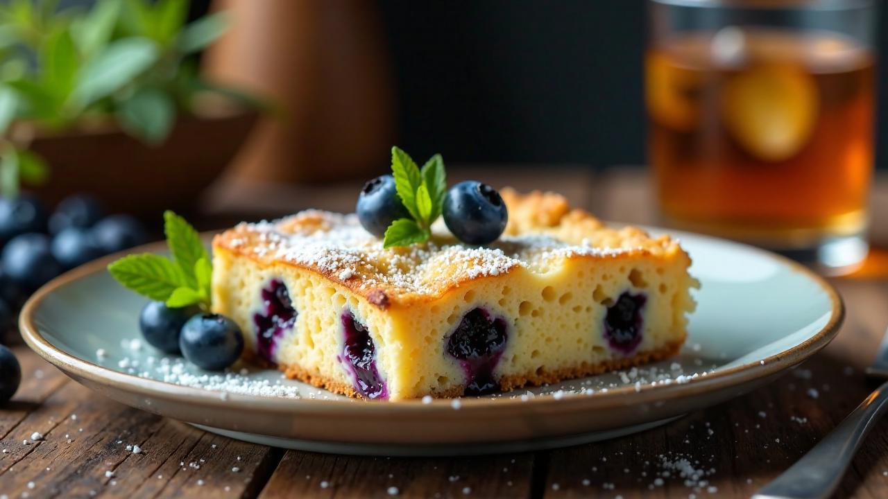 Vanille-Blaubeeren-Blondies