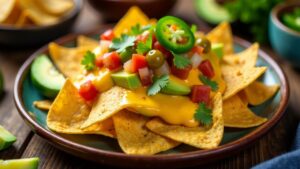 Vegane Nachos mit Käsesoße