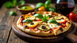 Vegetarische Gemüsepizza