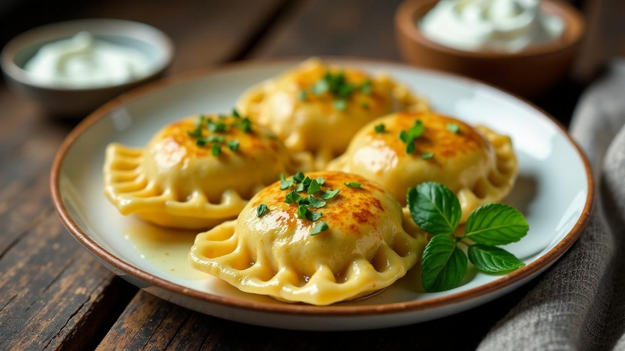 Vegetarische Maultaschen mit Spinatfüllung