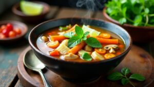 Vegetarische Pho-Suppe