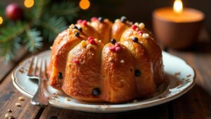 Vegetarischer Panettone mit Trockenfrüchten