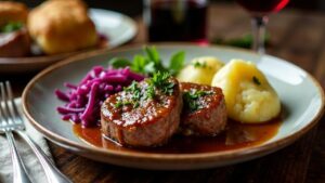 Vegetarischer Sauerbraten mit Seitan