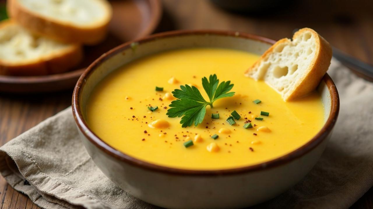 Vermont Cheddar Soup – Käsecremesuppe aus Vermont.