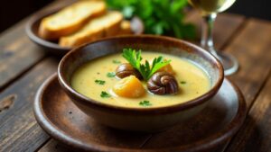 Vènon soutou: Schneckensuppe