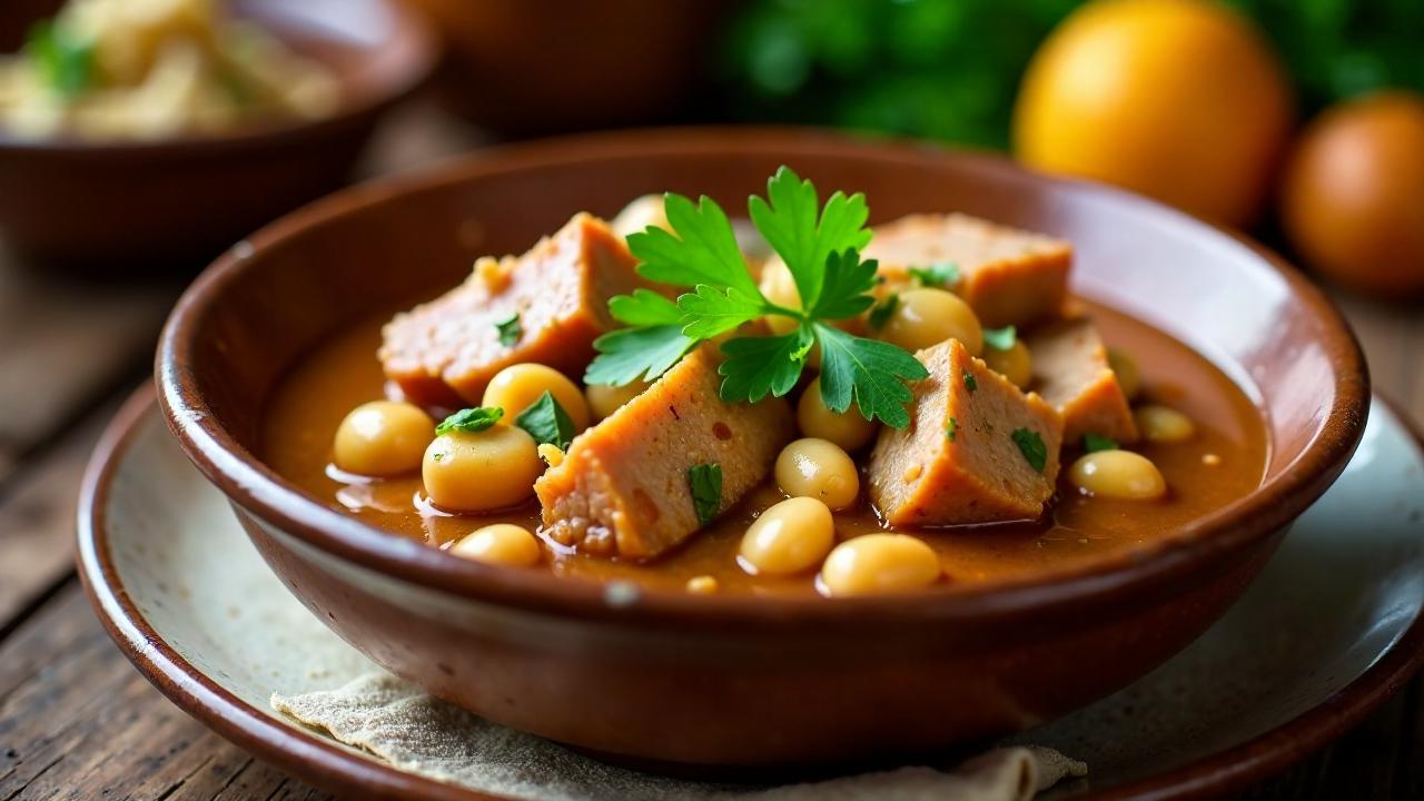 Voanjobory sy Henakisoa – Bohnen mit Schweinefleisch