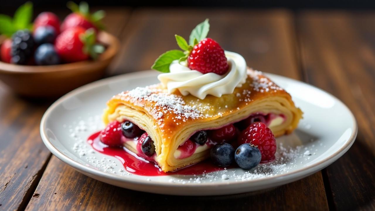 Waldbeer-Pudding-Strudel