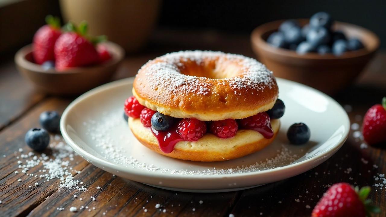 Waldbeerenfüllung-Donut