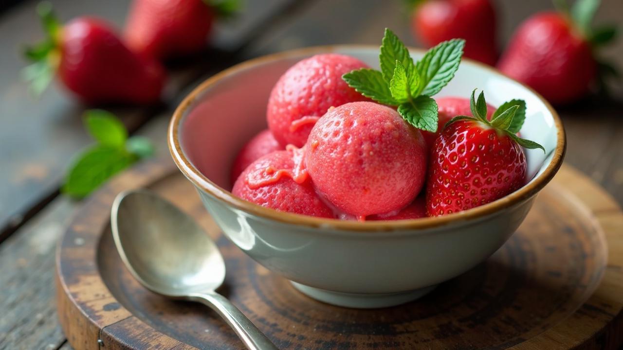 Walderdbeeren-Sorbet