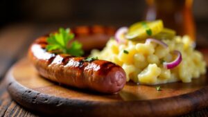 Walliser Bratwurst mit Kartoffelsalat