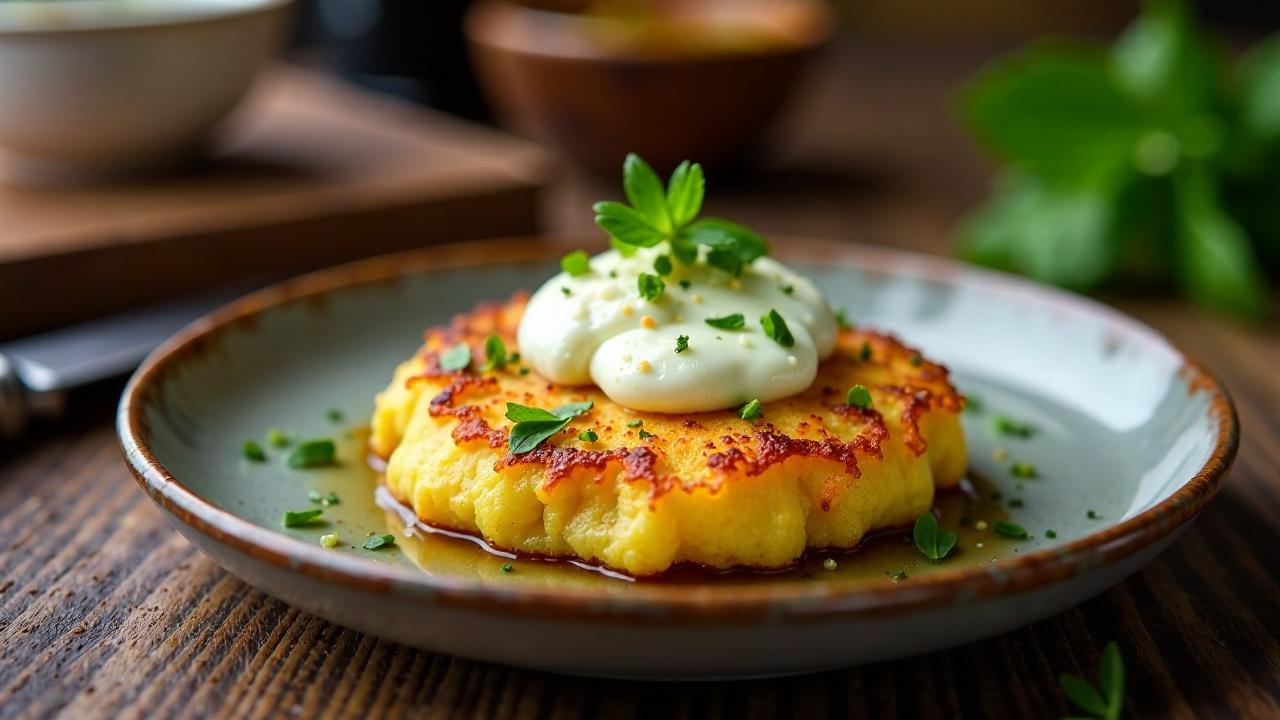 Walliser Rösti mit Ziegenfrischkäse