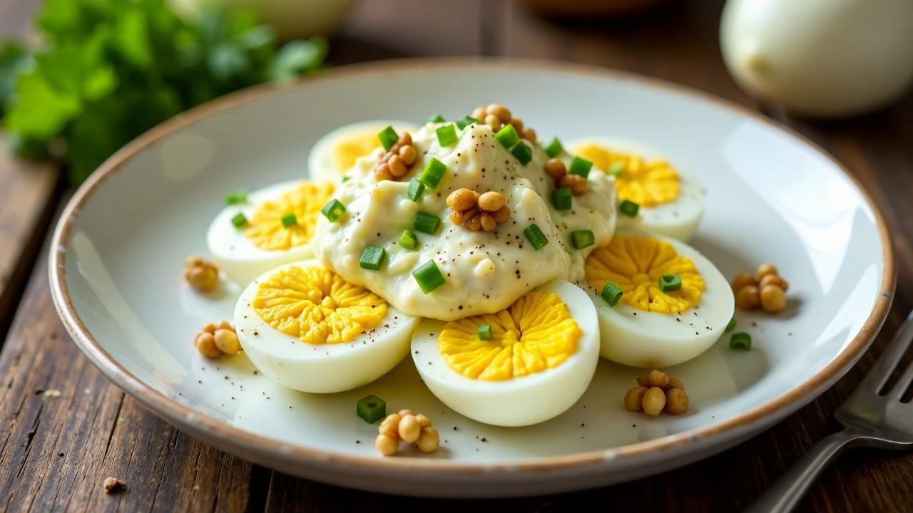 Walnuss-Knoblauch-Eiersalat