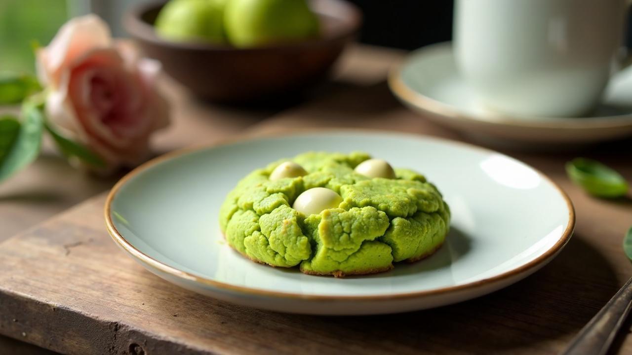 Weiße-Schokolade-Matcha-Kekse