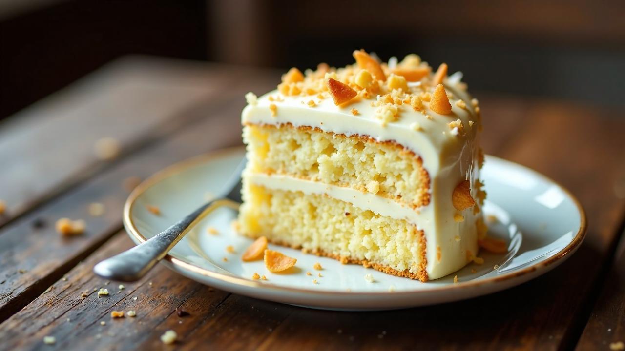 Weiße Schokolade-Kokos-Kuchen