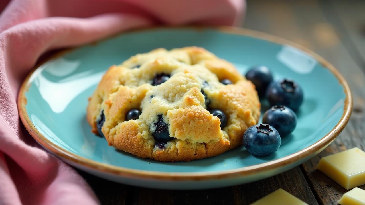 Weiße Schokoladen-Blaubeer-Kekse