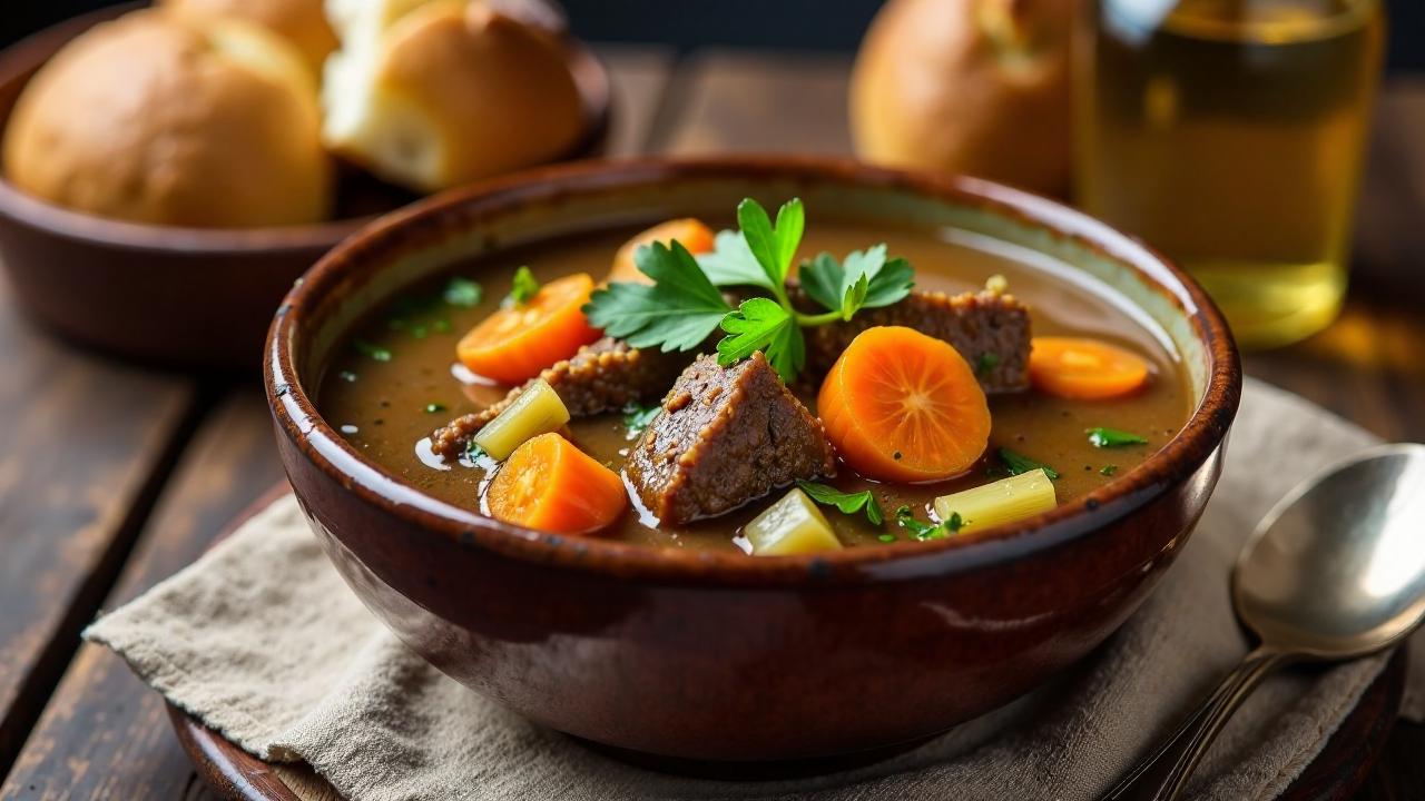 Welsh Oxtail Soup - Walisische Ochsenschwanzsuppe