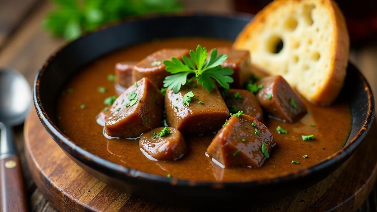 Westfälischer Pfefferpotthast mit Brot aus eigenem Ofen