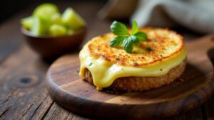 White Chocolate Welsh Rarebit - Weißschokoladen-Käsegericht