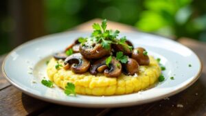 Wild Herb and Mushroom Polenta