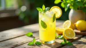 Wild Mint and Lemon Drink