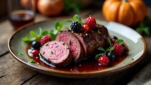 Wildschweinbraten mit Wildbeeren