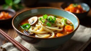 Wärmende Udon-Nudelsuppe