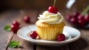 Yorkshire Kirsche-Kurd Cupcakes