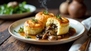 Yorkshire Pudding mit Pilzragu