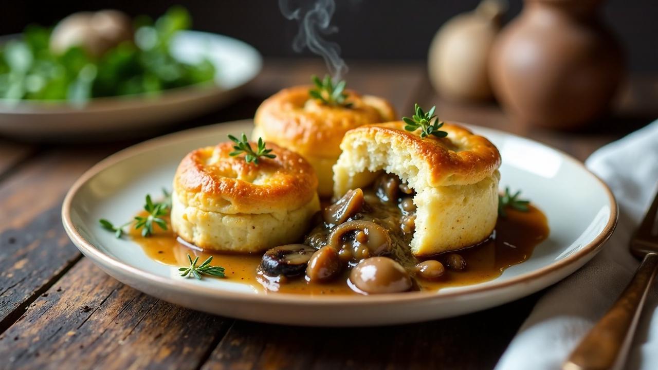 Yorkshire Pudding mit Pilzragu