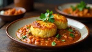 Yorkshire Pudding mit rotem Linsen Dahl