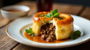 Yorkshire Pudding und Mince Röllchen