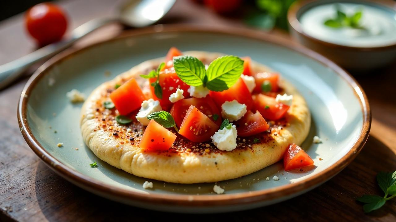 Zaatar: Pita mit Gewürzpastenbelag