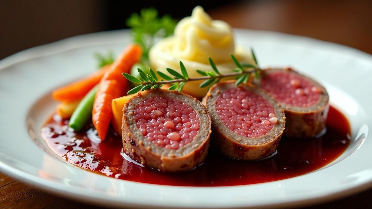 Zartes Schweinefilet in Weinsoße