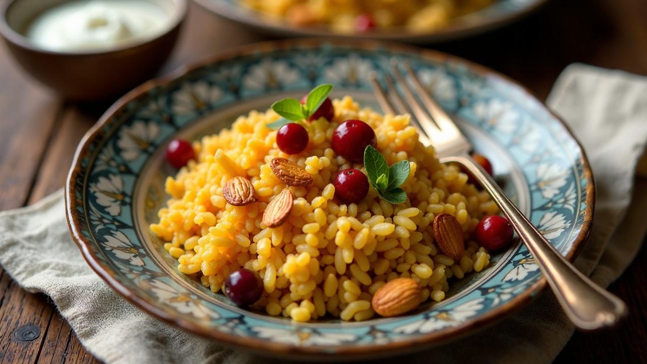 Zereshkba - Berberitzen und Mandelpilaf